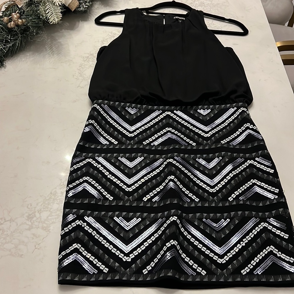 Express  midi sequin dress. Never used . Size XS